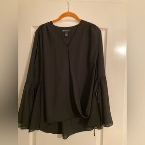 Inc Black Blouse Size 0X NWT